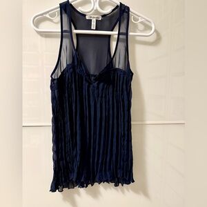 Aeropostale Navy Blue Pleated Camisole